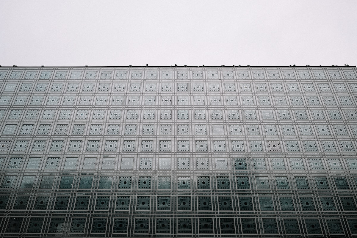 black and white wooden board - Institut du Monde Arabe Paris