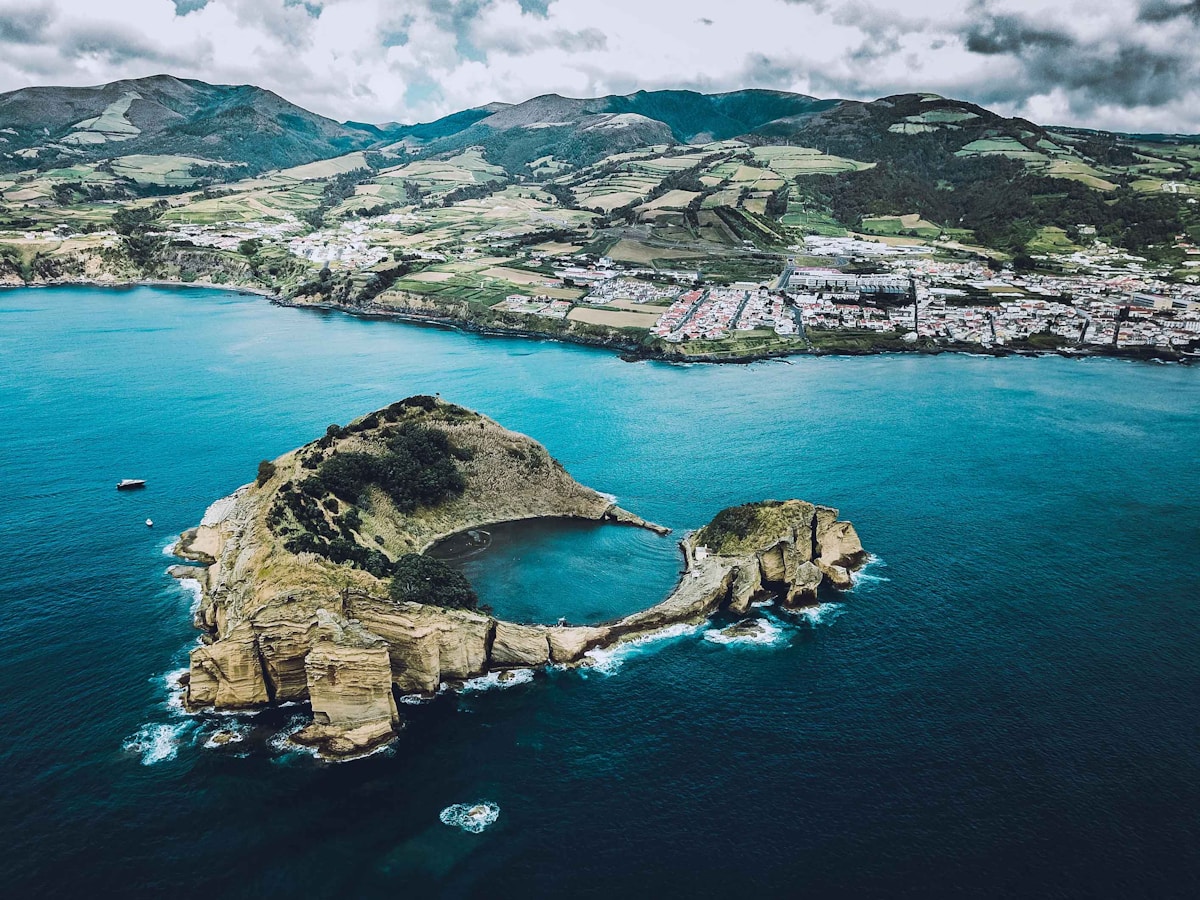 aerial view of an island during daytime - Azores Travel Guide Portugal