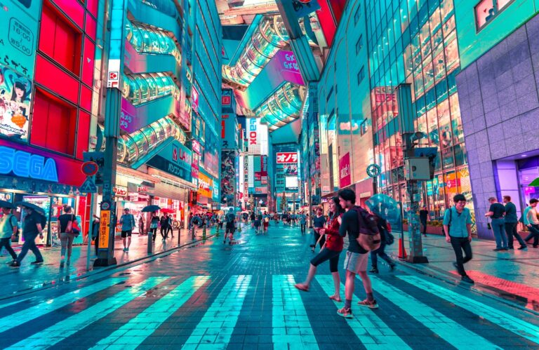 people walking on road near well-lit buildings - Tokyo, Japan