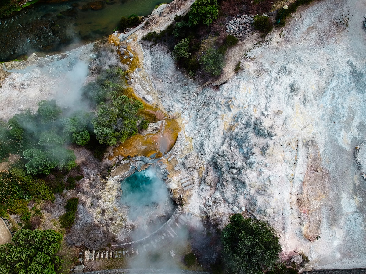 aerial photo of body of water - Furnas, São Miguel, Azores, Portugal