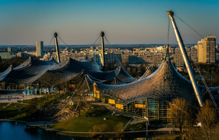 Best Day Trips From Munich, Olympic park in munich, germany is shown here.