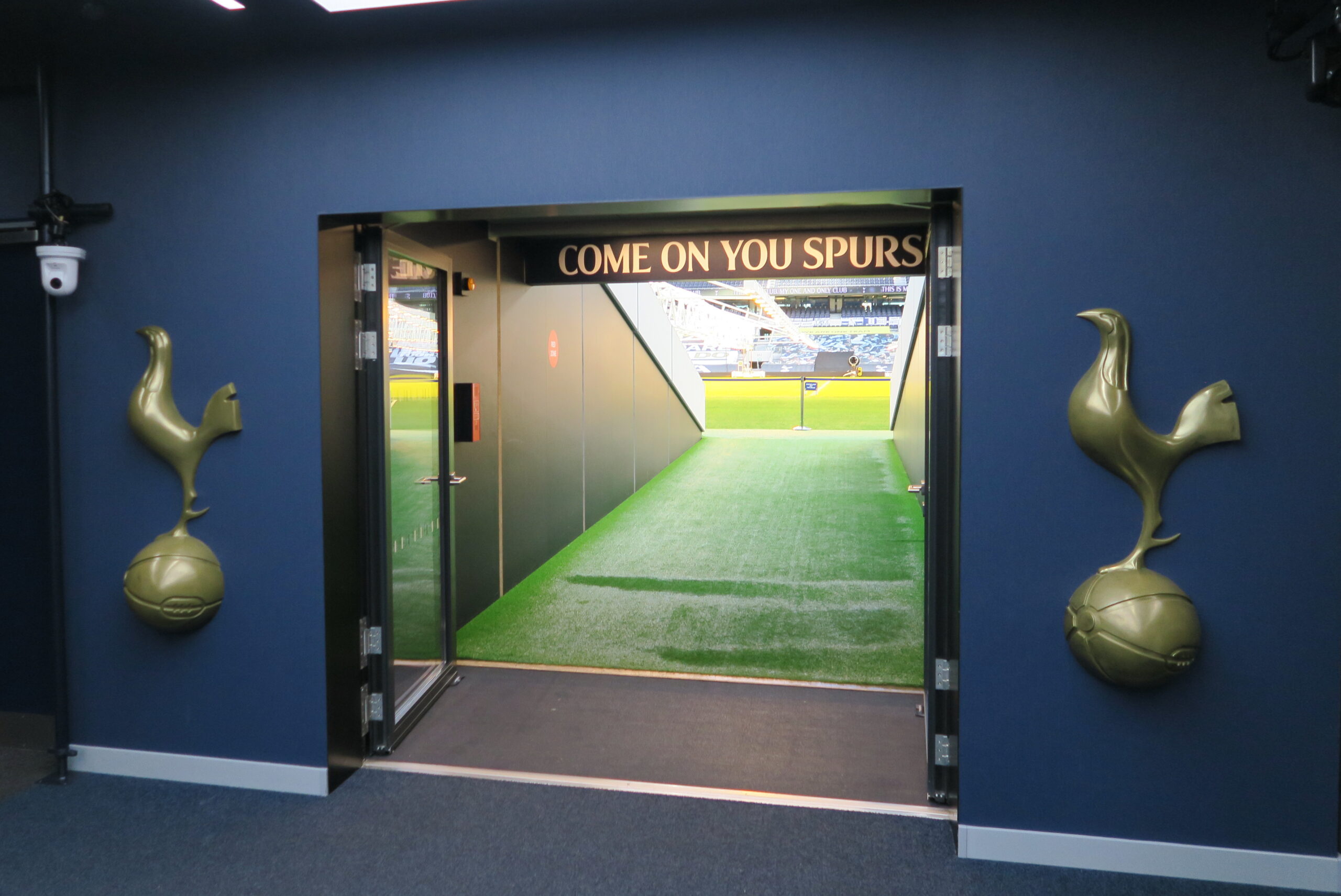 Players' tunnel at Tottenham Hotspur Stadium, London - England